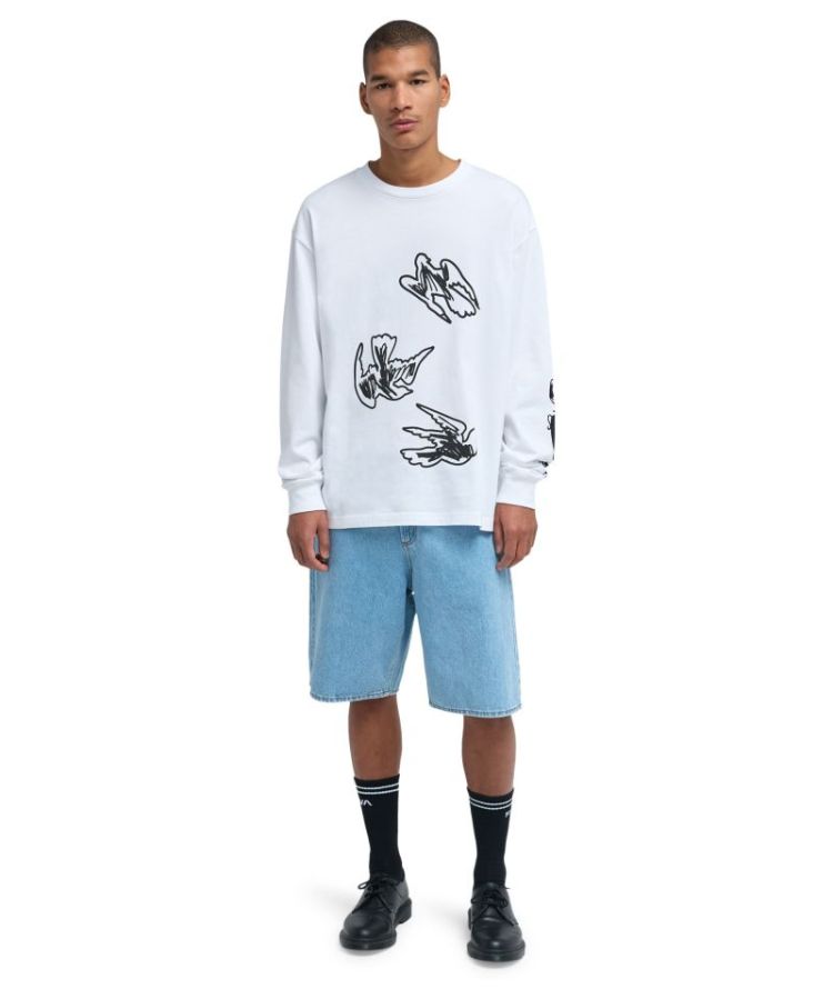 SKATE DENIM SHORT BEJW BLEACH WAS