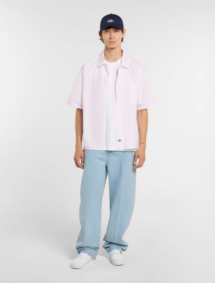 VENEDOCIA STRIPE SHIRT SS 0WH1 WHITE