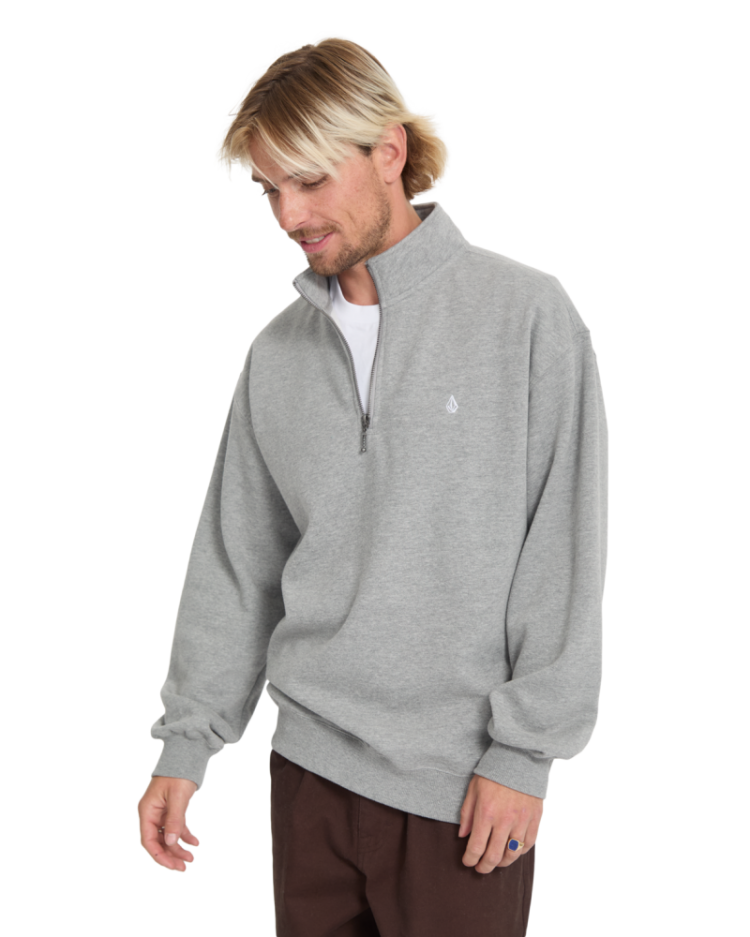 SINGLE STONE QUARTER ZIP HGR HEATHER GRE