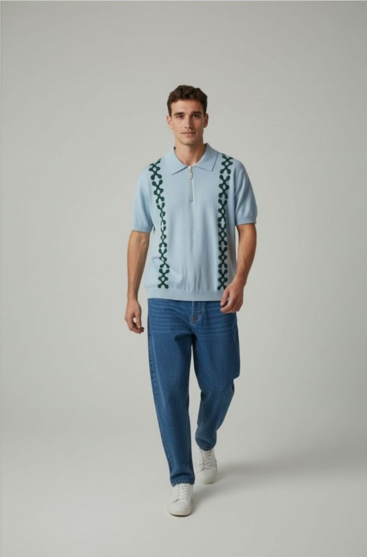 FOCUS BLUE POLO SHIRT - Blue