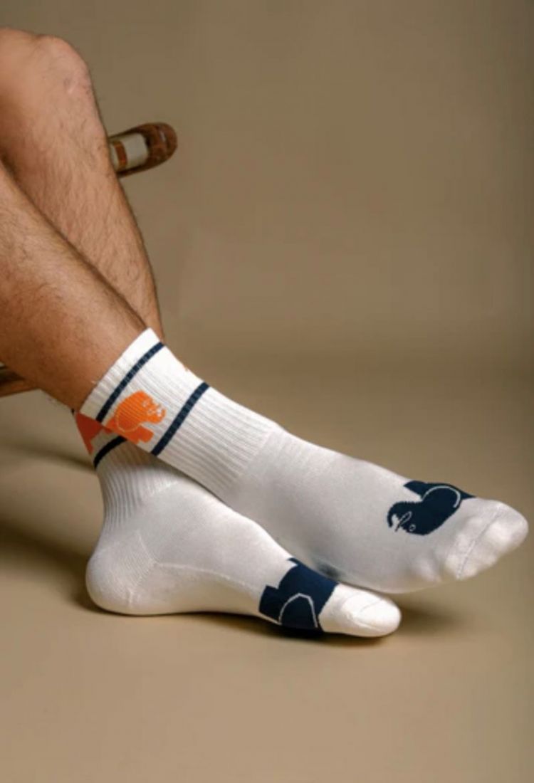 Natural Bamboo Athletic Socks White