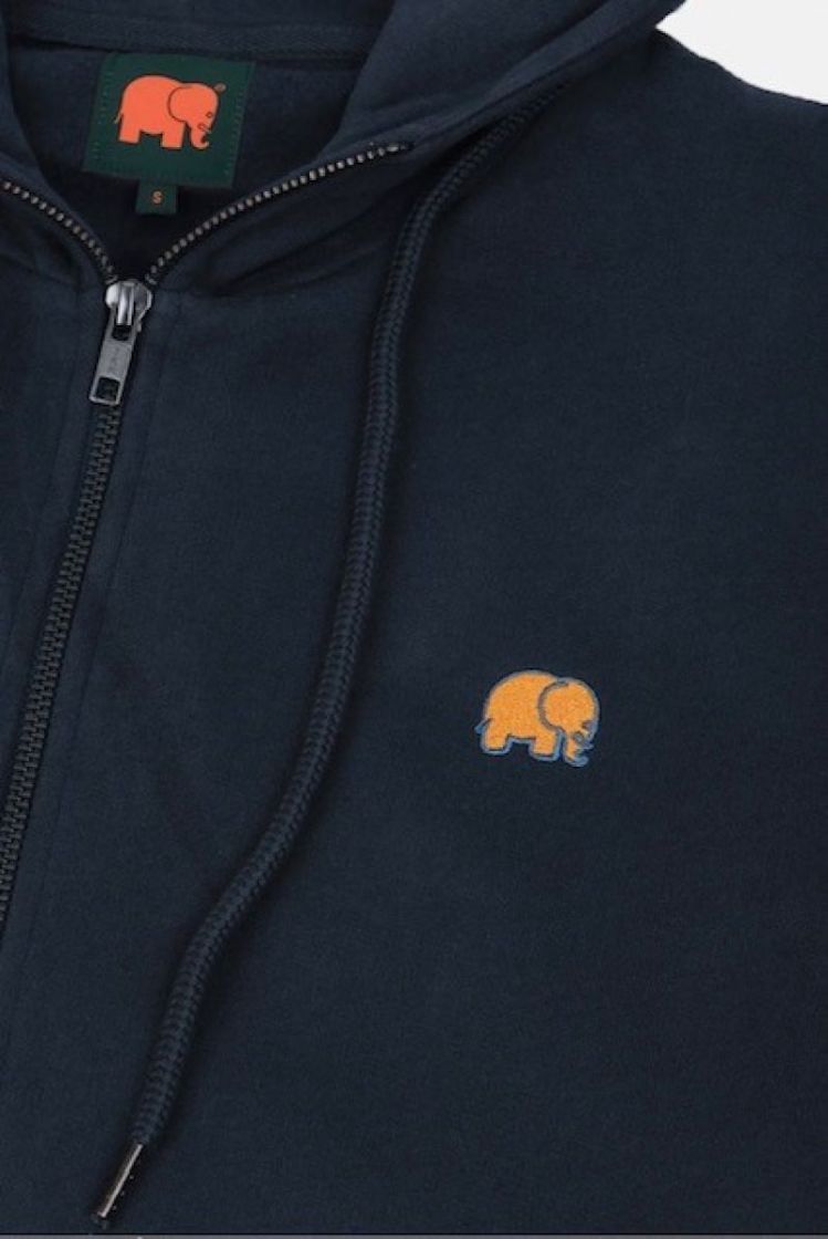 Organic Essential Zip Hoodie T TP Blue