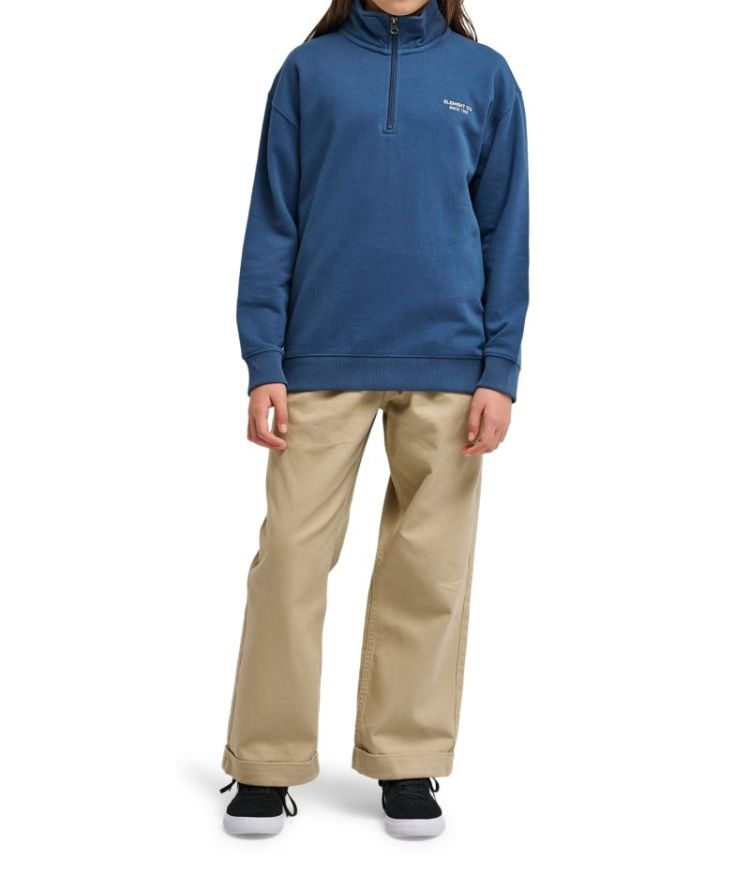 ELEMENT CO EMB QUARTER ZIP Y BRQ0 daRK DENIM
