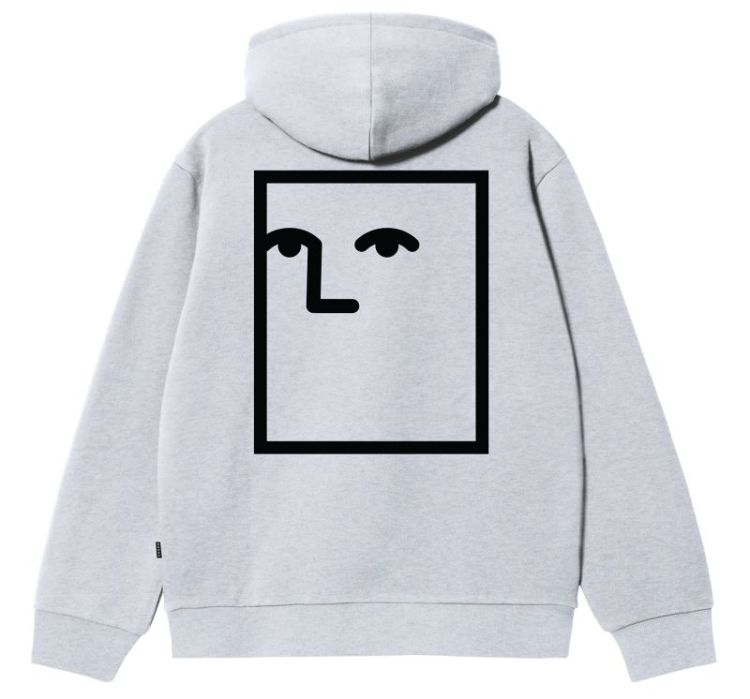 Blockhead Hood Sweat Heather G Heather Grey