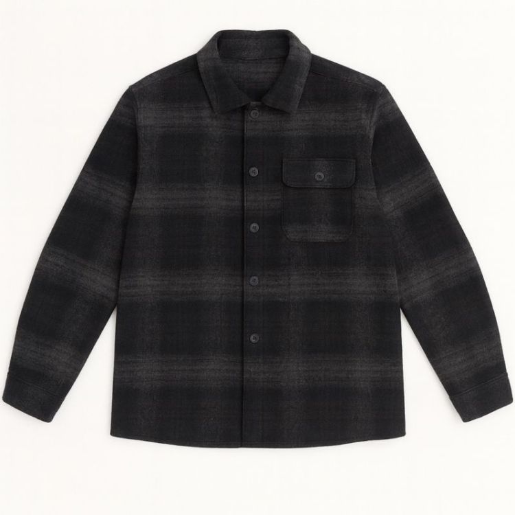 Richard checked overshirt - Dark brown/Br