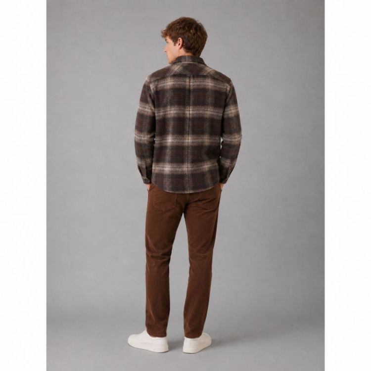 Richard checked overshirt - Dark brown/Br