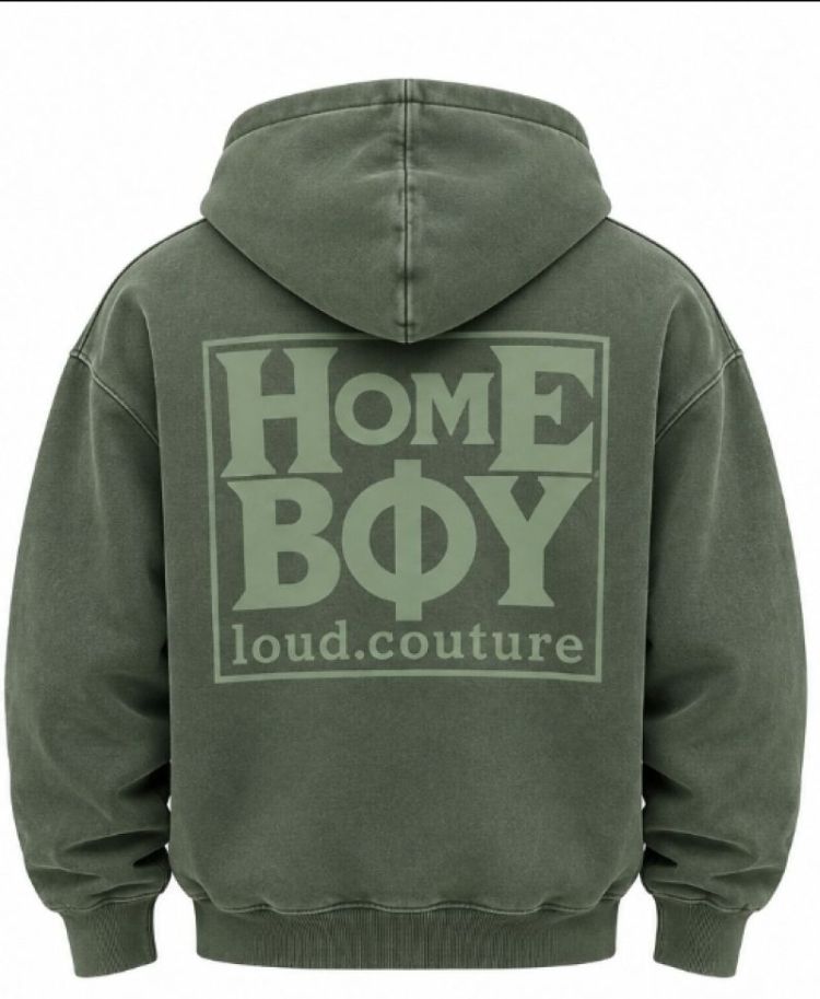 Old School Puffy Hood 49 Green Washed