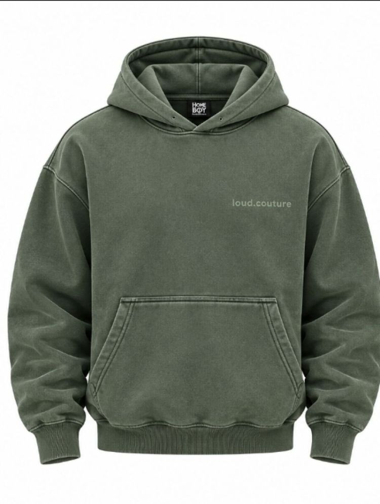 Old School Puffy Hood 49 Green Washed