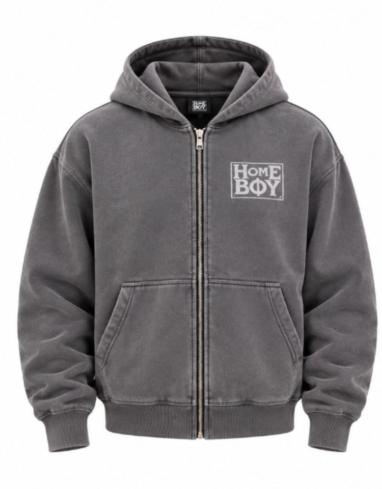 Old School Hooded Jacket 59 Grey Washed