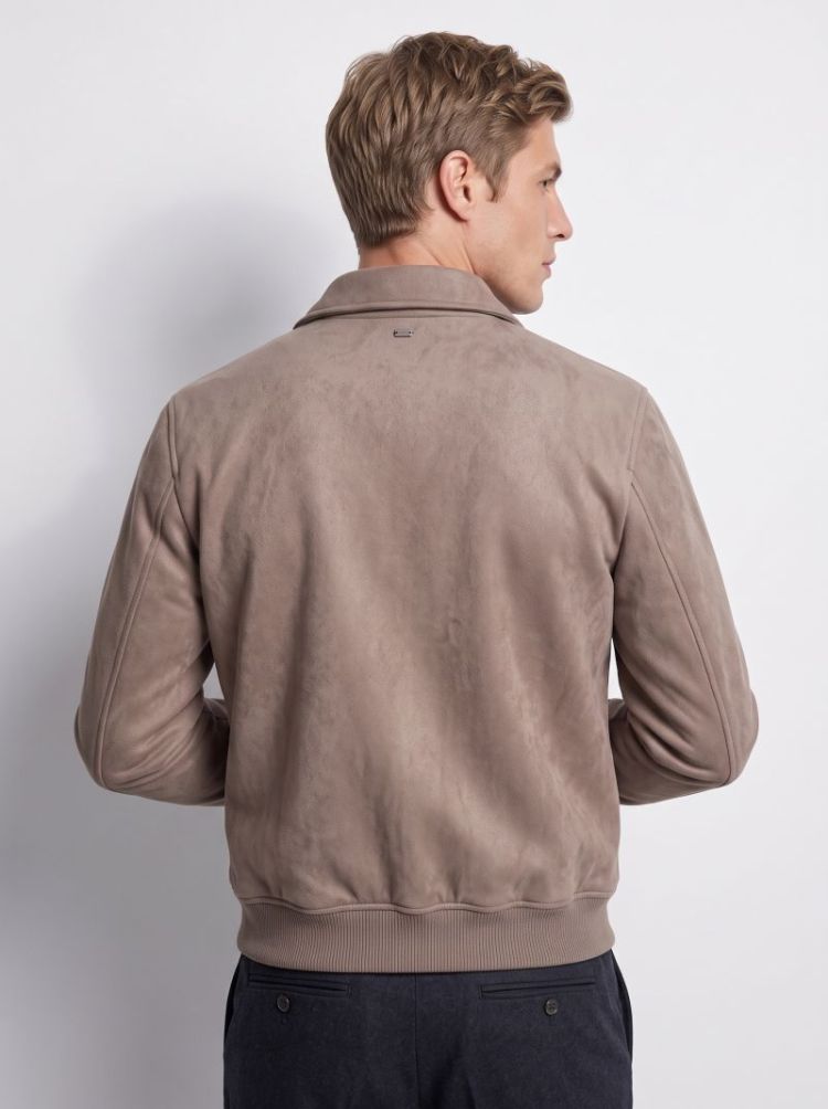 BOMBER COLLO CAMICIA - TORTORA