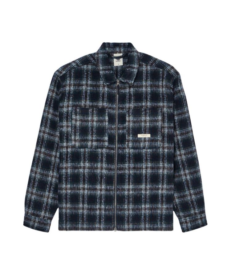 FUZZY CHECK ZIP OVERSHIRT KRD1 BRUSHED PL