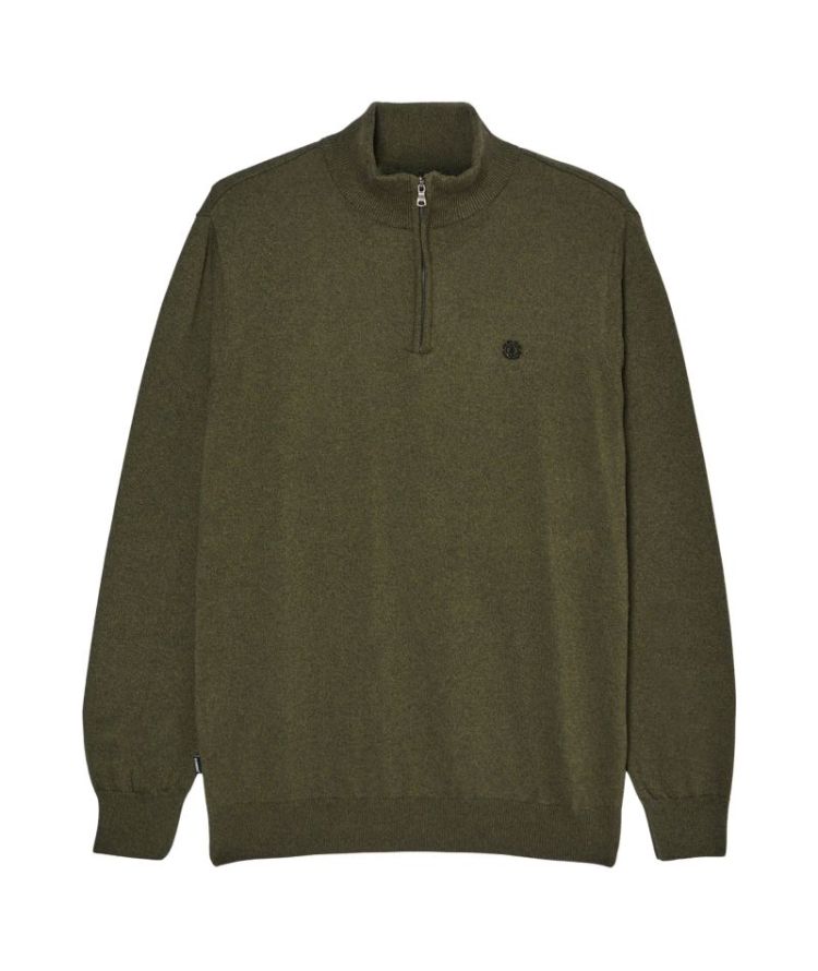 ICON EMBROIDERY QUARTER ZIP CQKH SEPIA HEAT