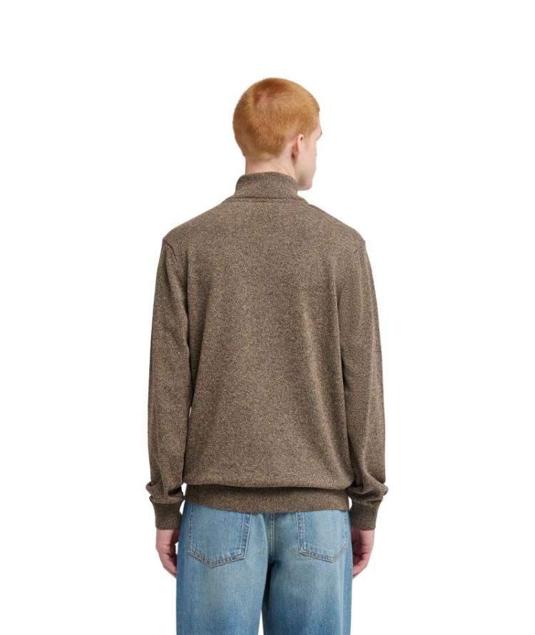 ICON EMBROIDERY QUARTER ZIP CQKH SEPIA HEAT