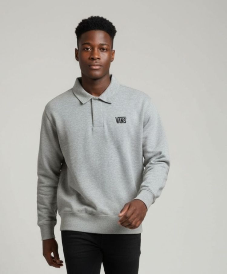 Polo Fleece Pullover 02F1 Cement Hea