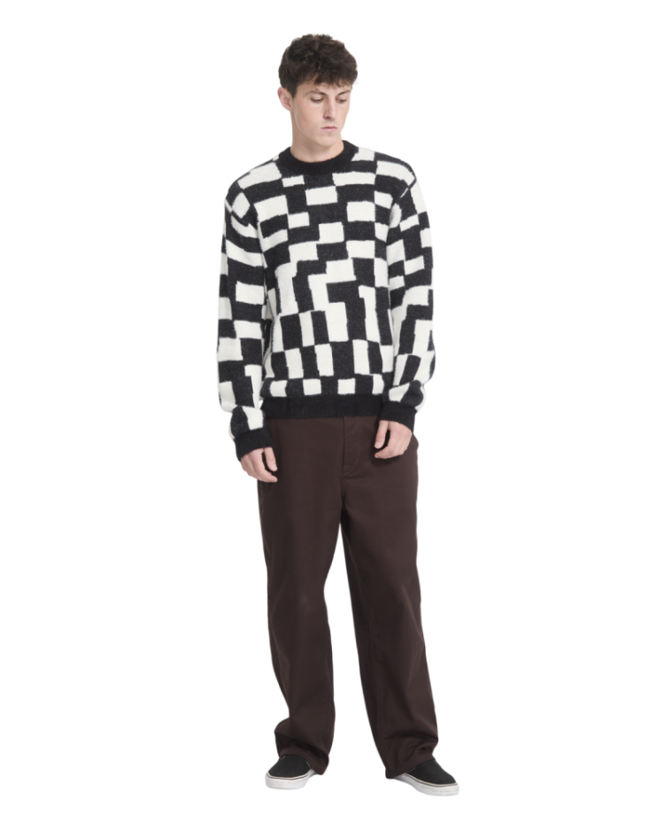 FA CARRAU SWTR CHECK BLK BLACK
