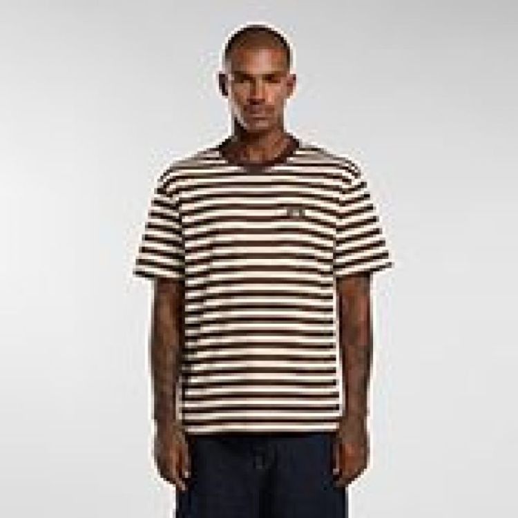 STRIPE SS TEE CBX1 Chocolate