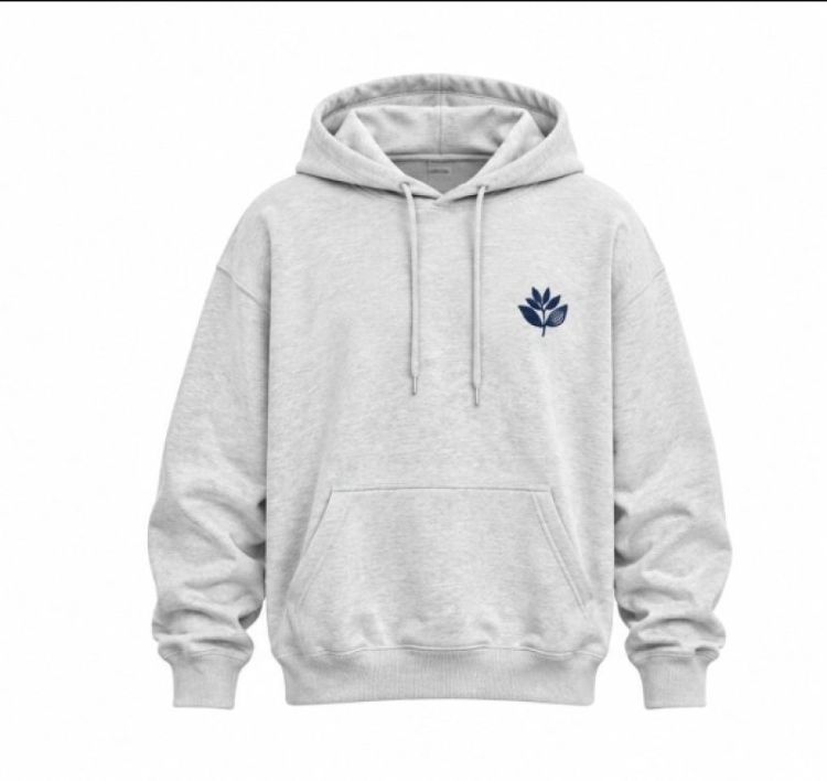 Denim plant hoodie Ash