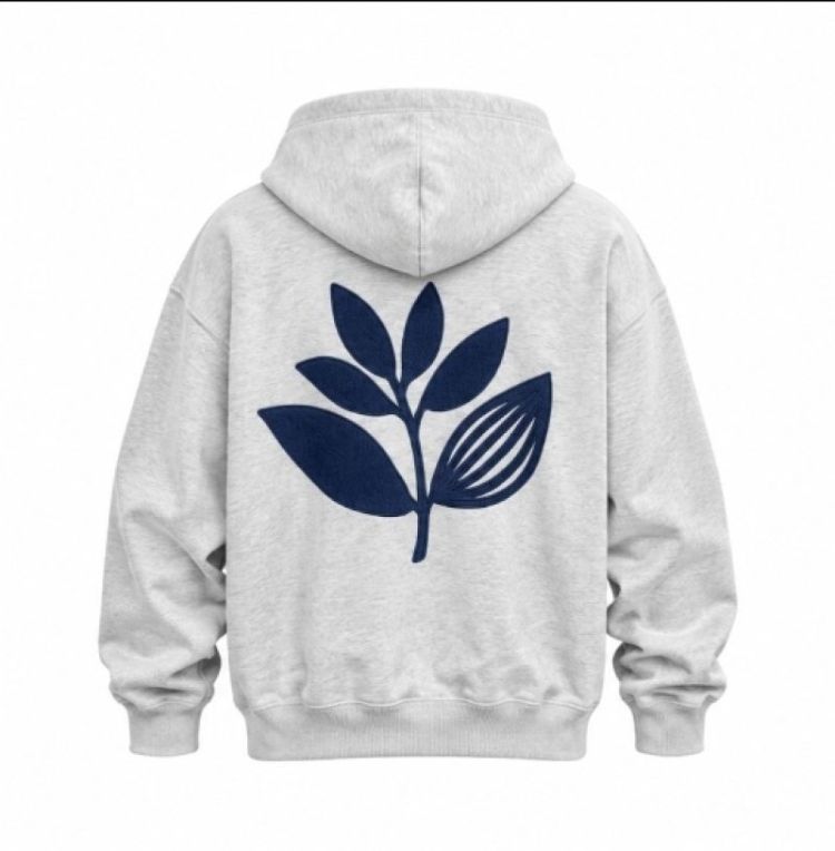 Denim plant hoodie Ash