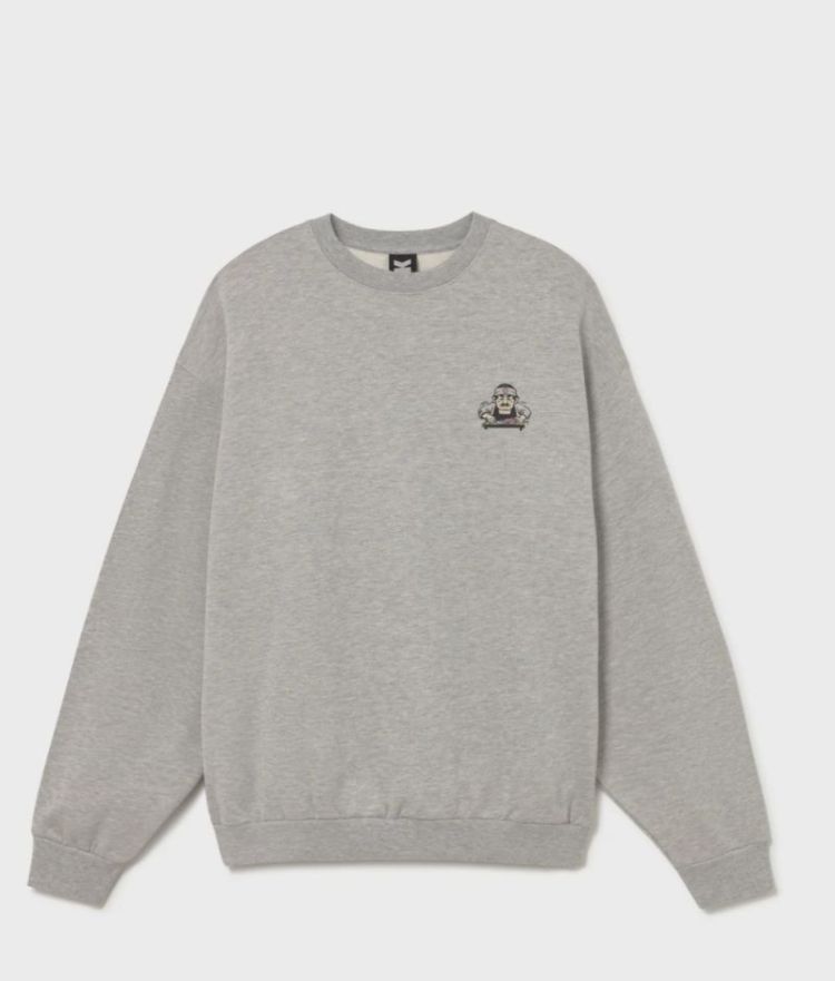 Crew Oversize Sushi Stare Gray Heather Grey