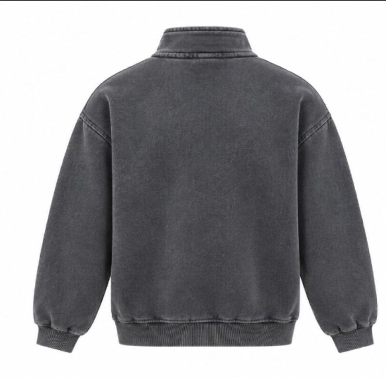Crew Zipper Washed Apres Ski Black