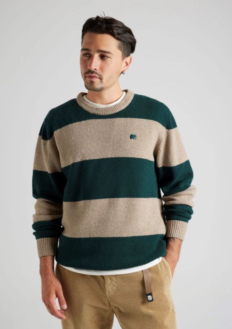 Sella Knit Pine Green/Brow